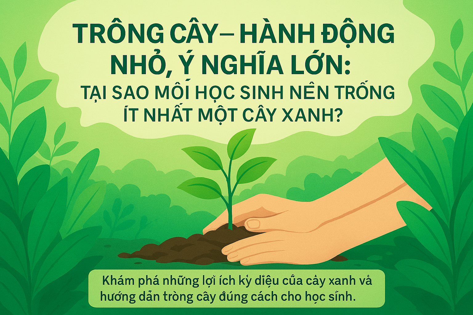 Trồng cây - Hành động nhỏ, Ý nghĩa lớn: Tại sao mỗi học sinh nên trồng ít nhất một cây xanh?