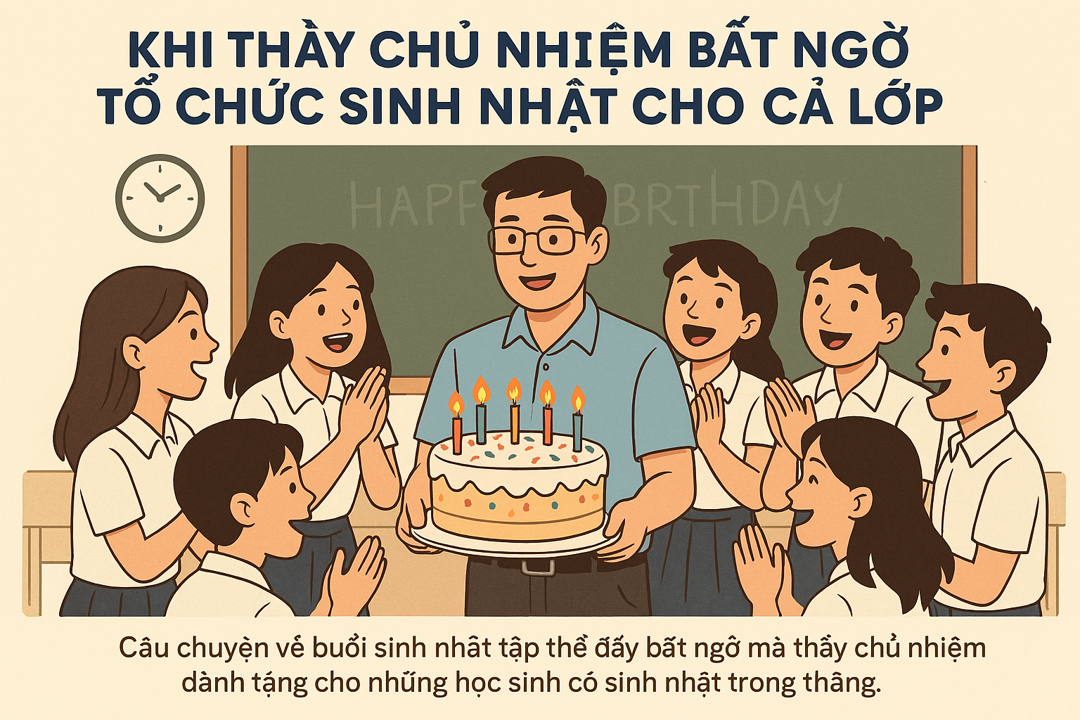 Khi Thầy chủ nhiệm bất ngờ tổ chức Sinh nhật cho cả Lớp