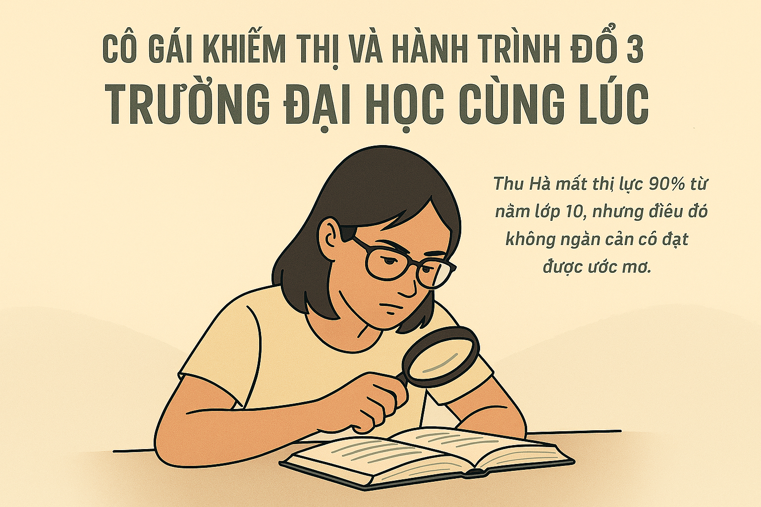 Cô gái khiếm thị và hành trình đỗ 3 trường Đại Học cùng lúc