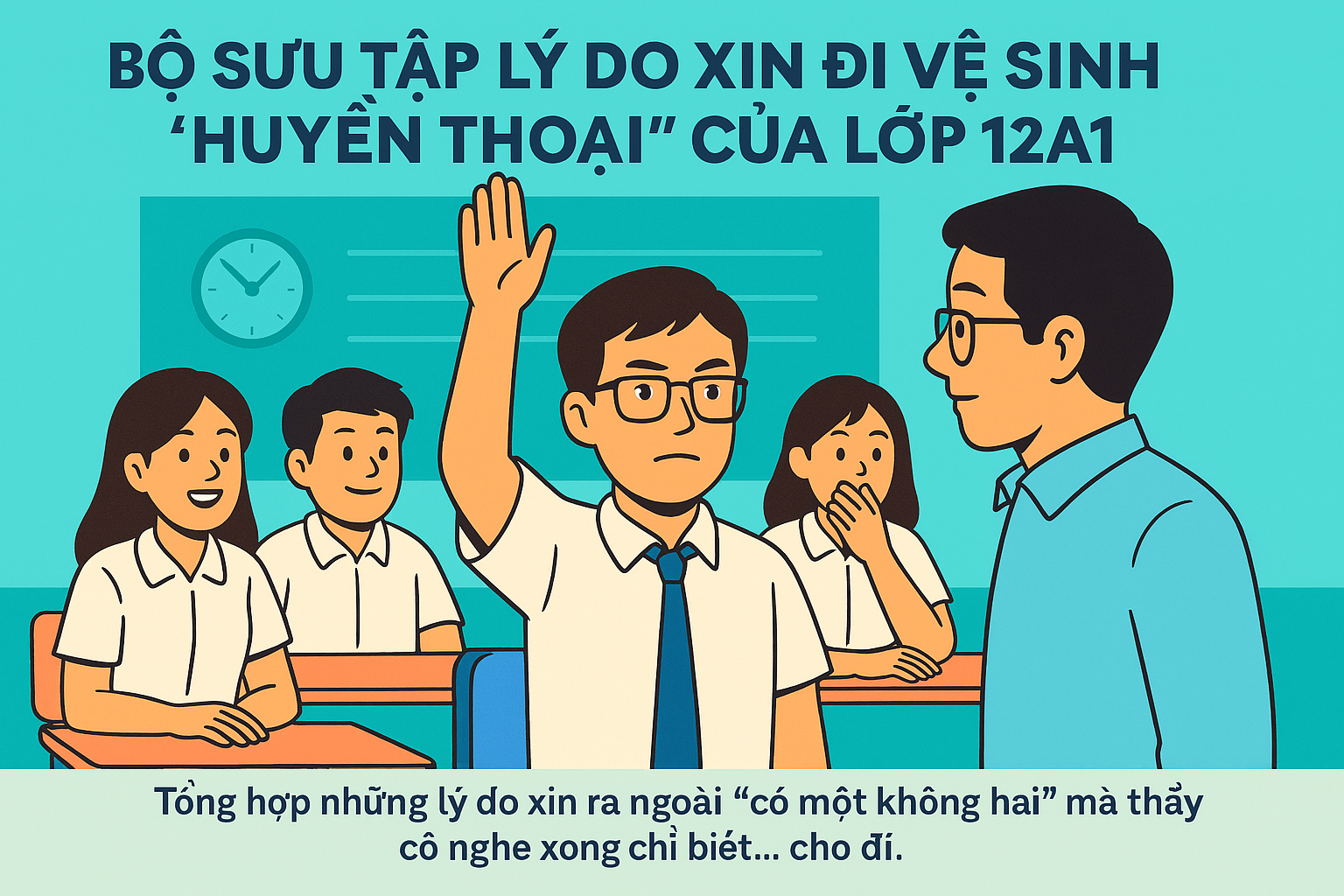 Bộ sưu tập lý do xin đi vệ sinh "Huyền Thoại" của lớp 12A1